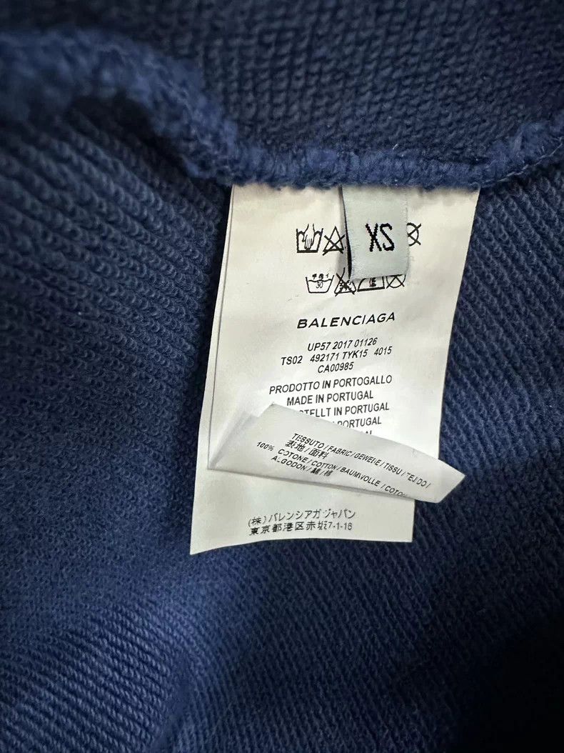 Balenciaga Balenciaga Blue Hoodie XS - dmc Size US XS / EU 42 / 0 - 3 Thumbnail