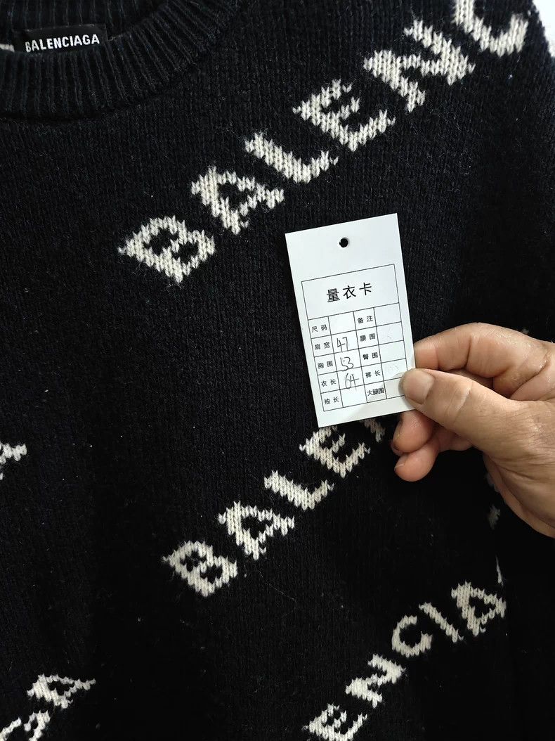 Balenciaga Balenciaga Logo Print Knit Sweater - dmc Size US XS / EU 42 / 0 - 5 Thumbnail
