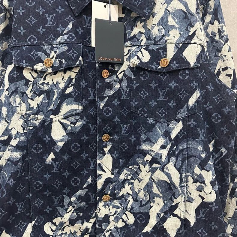 Louis Vuitton Louis Vuitton Tie-Dye Monogram Denim Jacket - dmc Size US XL / EU 56 / 4 - 4 Thumbnail