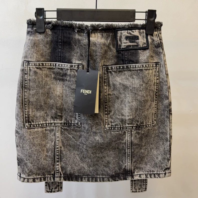 Fendi Fendi Denim Cargo Mini Skirt - dmc Size US 36 / EU 52 - 2 Thumbnail