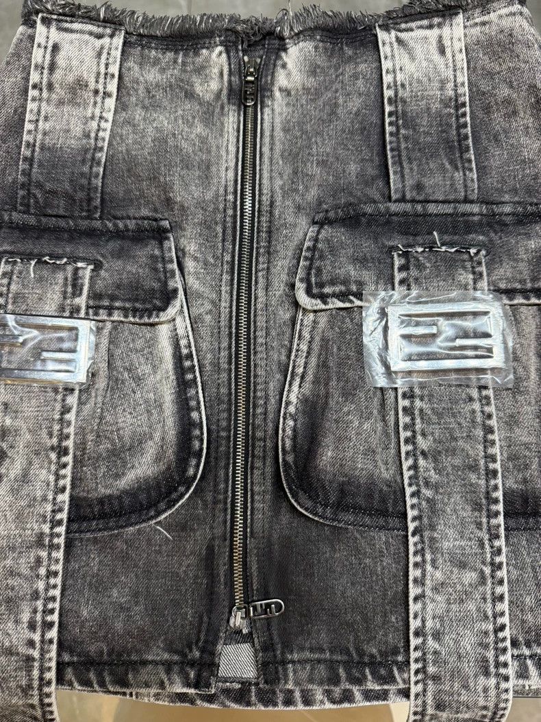 Fendi Fendi Denim Cargo Mini Skirt - dmc Size US 36 / EU 52 - 6 Thumbnail