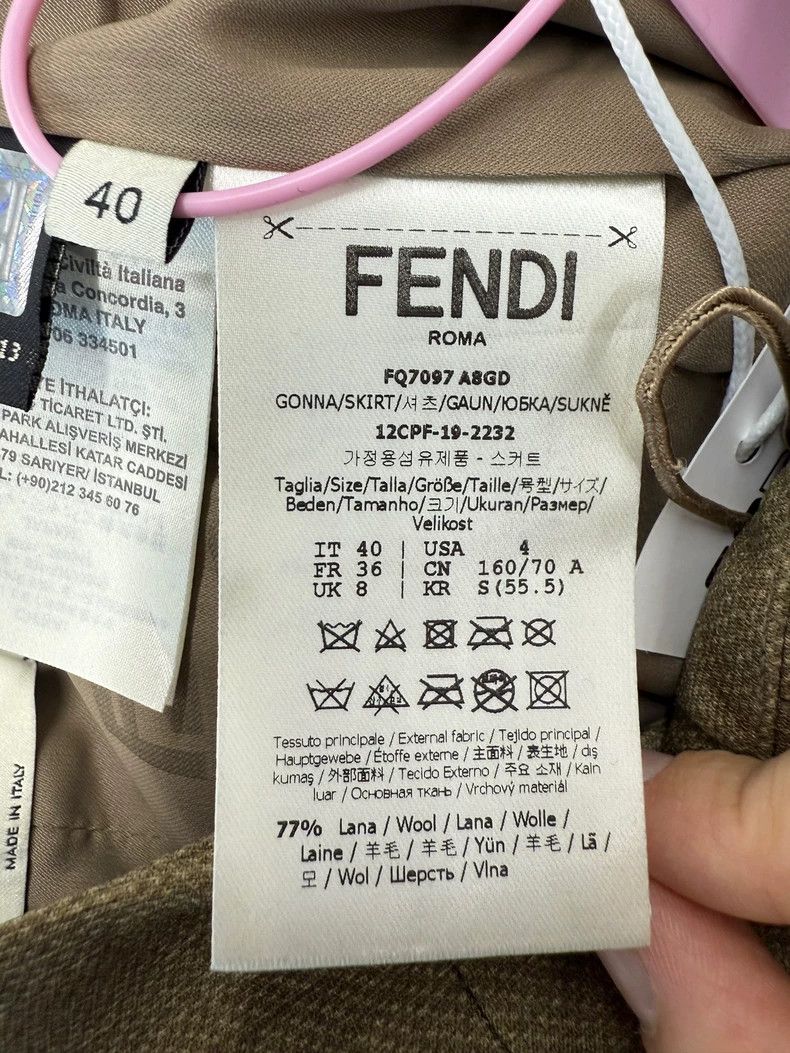 Fendi Fendi Pocket Patchwork Midi Skirt - dmc Size US 31 - 4 Thumbnail