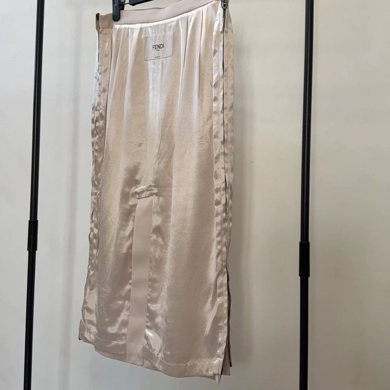 Fendi Fendi Beige Pencil Midi Skirt - dmc Size US 36 / EU 52 - 3 Thumbnail