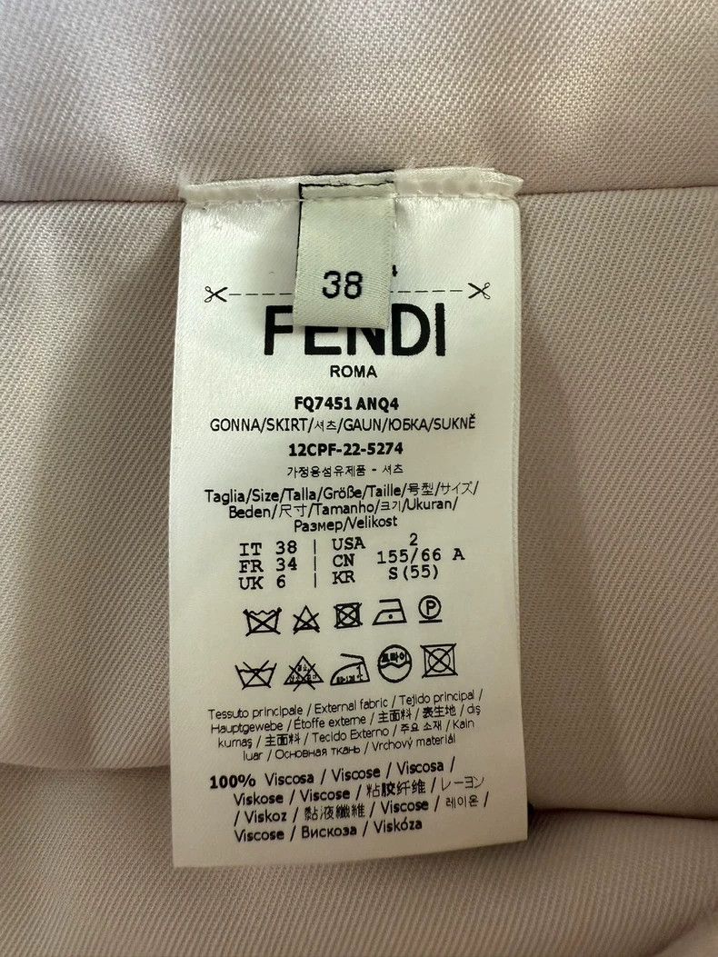 Fendi Fendi Beige Pencil Midi Skirt - dmc Size US 36 / EU 52 - 5 Thumbnail