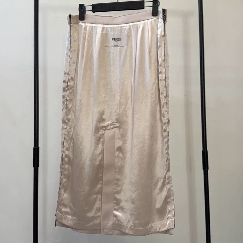 Fendi Fendi Beige Pencil Midi Skirt - dmc Size US 36 / EU 52 - 2 Thumbnail