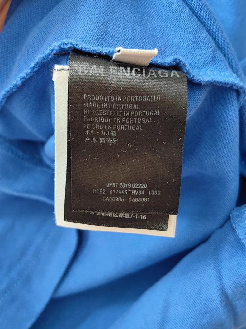 Balenciaga BALENCIAGA Blue WFP Print T-Shirt M - dmc Size US M / EU 48-50 / 2 - 3 Thumbnail