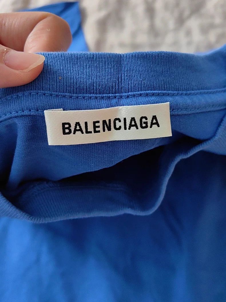 Balenciaga BALENCIAGA Blue WFP Print T-Shirt M - dmc Size US M / EU 48-50 / 2 - 2 Thumbnail