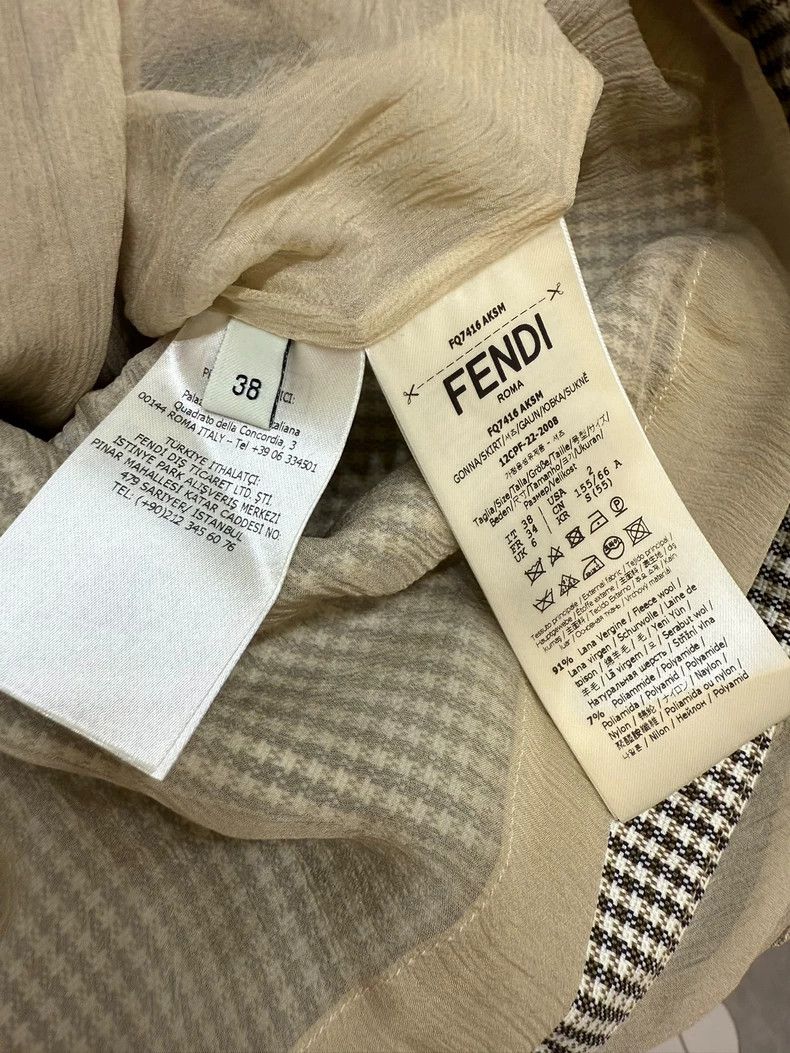 Fendi Fendi Houndstooth Mini Skirt - dmc Size US 36 / EU 52 - 3 Thumbnail