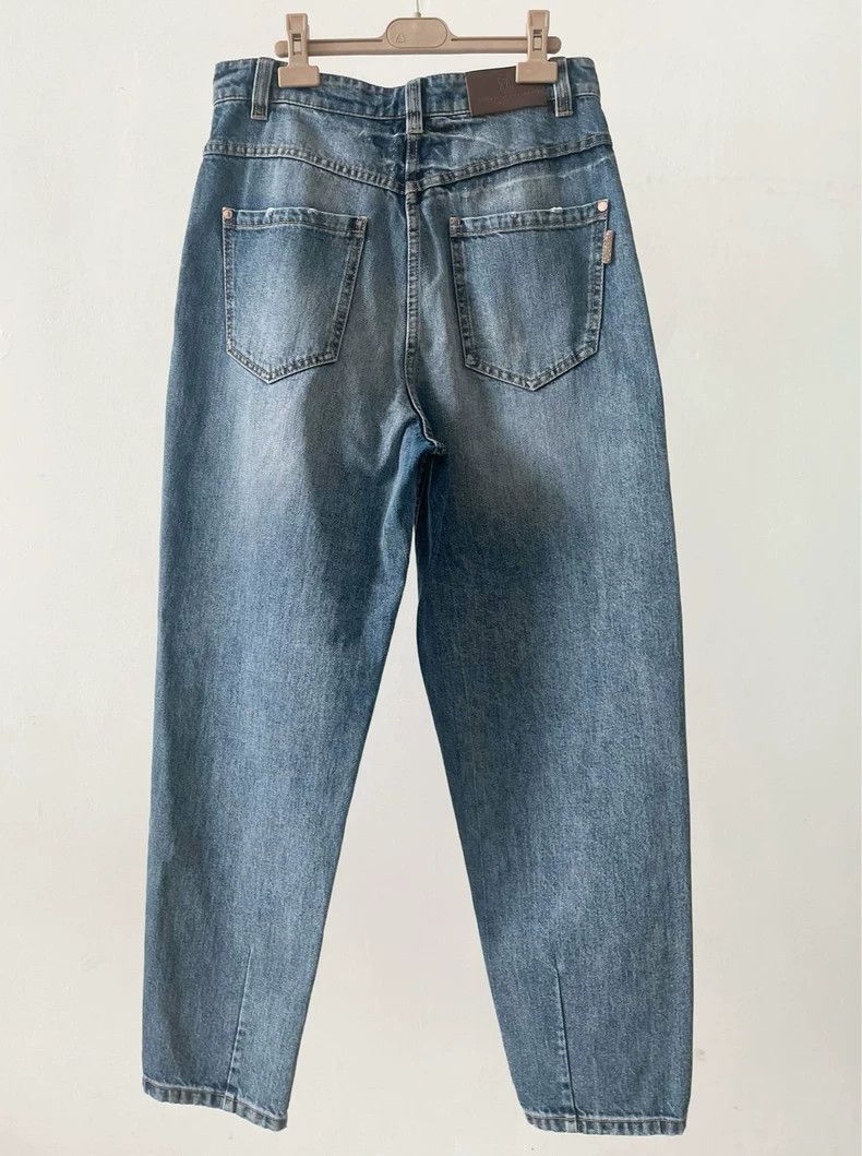 Brunello Cucinelli Brunello Cucinelli Washed Blue Beaded Jeans - dmc Size US 31 - 2 Thumbnail