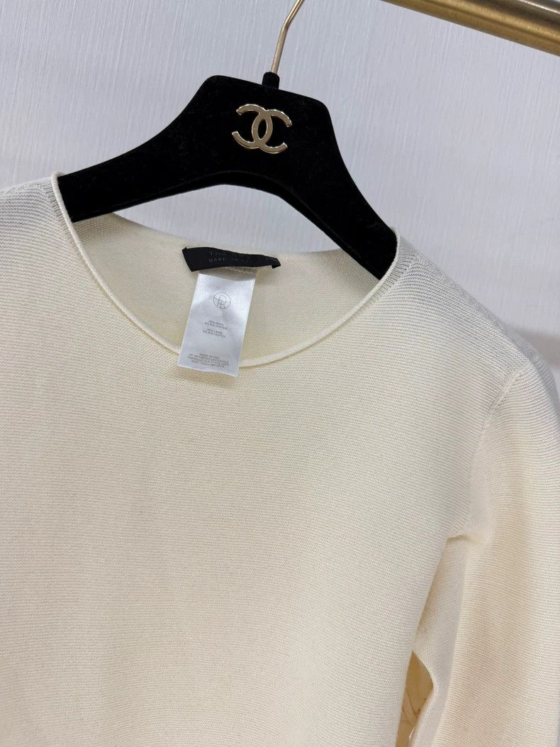 The Row The Row White Strappy Wool Sweater - dmc Size US S / EU 44-46 / 1 - 4 Thumbnail