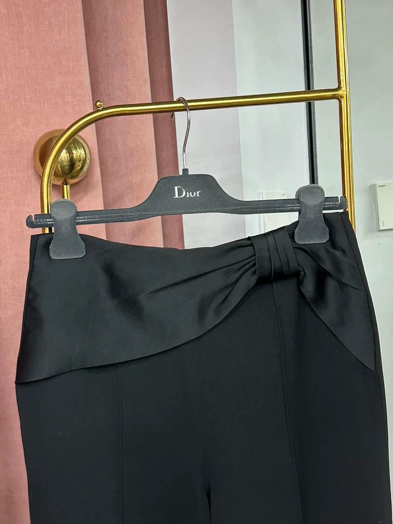 Jonathan Simkhai Jonathan Simkhai Black Bow Waist Pants - dmc Size US 26 / EU 42 - 2 Thumbnail