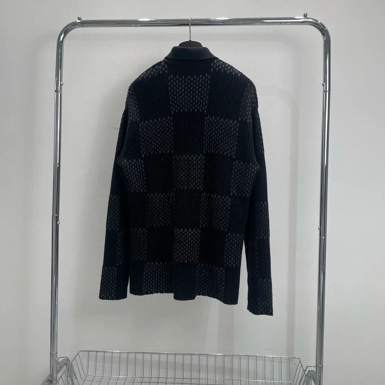 Louis Vuitton Louis Vuitton x Nigo Checkered Knit Coat - dmc Size US M / EU 48-50 / 2 - 3 Thumbnail