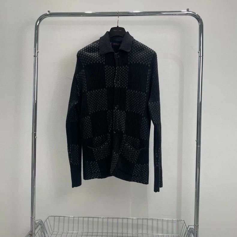 Louis Vuitton Louis Vuitton x Nigo Checkered Knit Coat - dmc Size US M / EU 48-50 / 2 - 2 Thumbnail