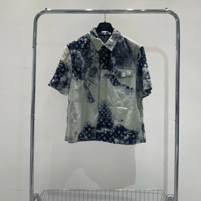 Louis Vuitton Louis Vuitton Tie-Dye Denim Short Sleeve - dmc Size US XL / EU 56 / 4 - 2 Thumbnail
