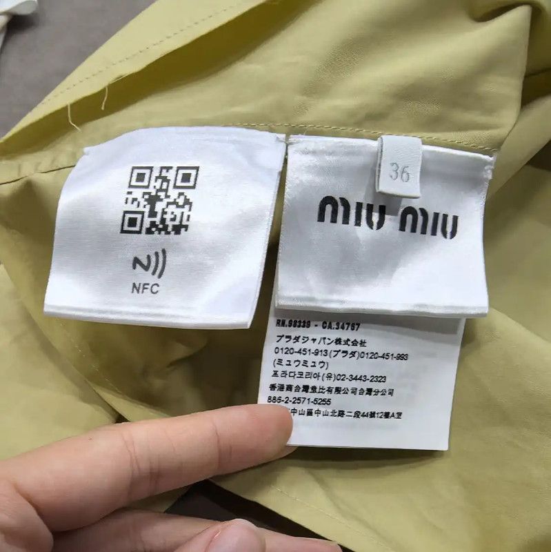 Miu Miu Miu Miu Short Sleeve Yellow Blouse 0089 Size S / US 4 / IT 40 - 5 Thumbnail