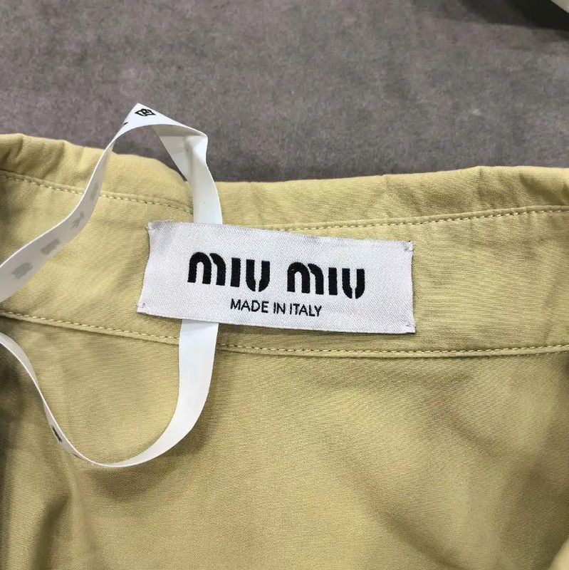 Miu Miu Miu Miu Short Sleeve Yellow Blouse 0089 Size S / US 4 / IT 40 - 6 Thumbnail