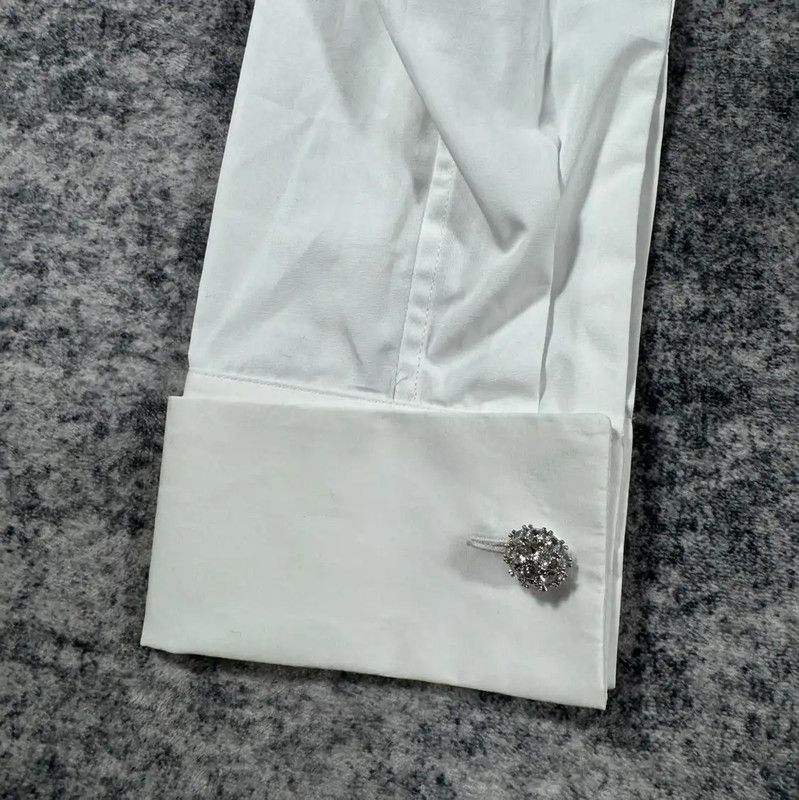 Miu Miu Miu Miu White Cotton Crop Shirt for Women 0089 Size M / US 6-8 / IT 42-44 - 6 Thumbnail