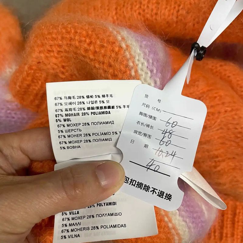 Miu Miu Miu Miu Orange Mohair Women’s Sweater 0089 Size L / US 10 / IT 46 - 4 Thumbnail