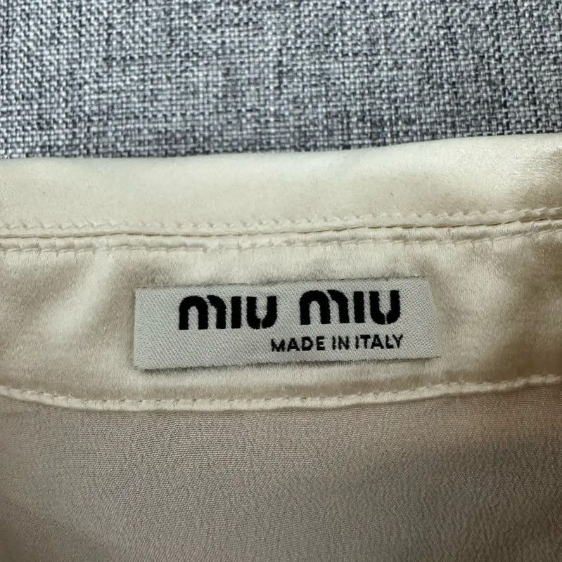 Miu Miu Miu Miu Pink Silk Women's Shirt 0089 Size M / US 6-8 / IT 42-44 - 3 Thumbnail