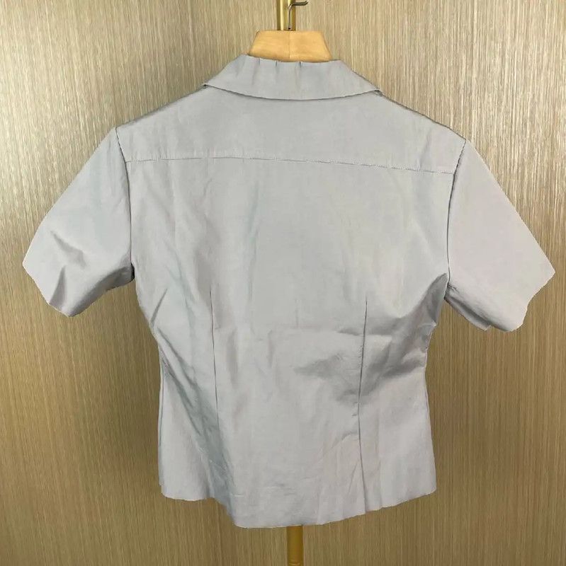 Miu Miu Miu Miu Gray Cotton Women's Shirt 0089 Size M / US 6-8 / IT 42-44 - 2 Thumbnail
