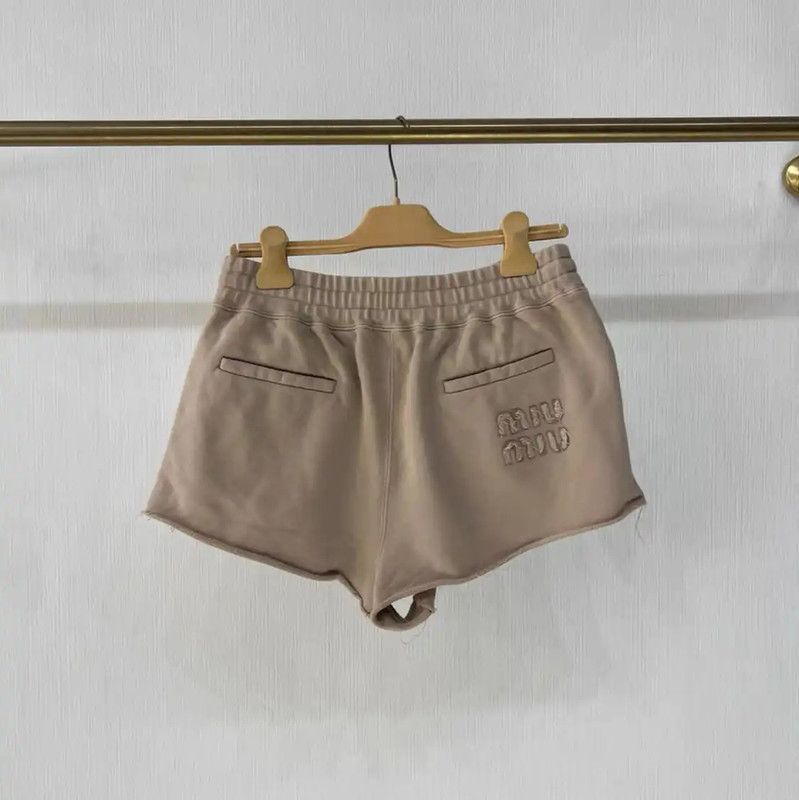Miu Miu Miu Miu Khaki Cotton Women's Shorts 0089 Size 23" - 2 Thumbnail