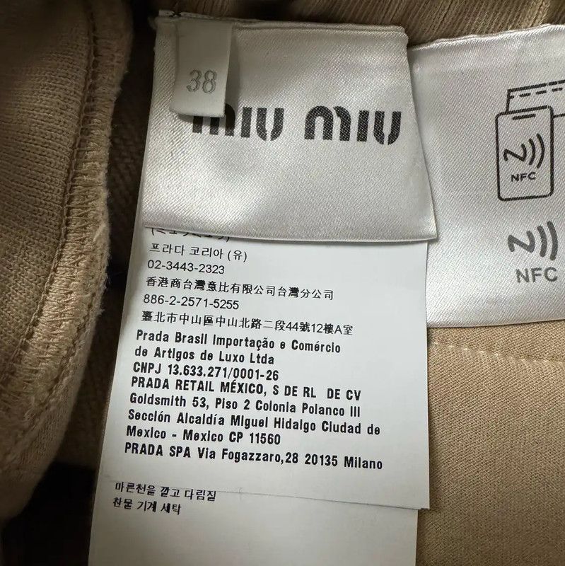 Miu Miu Miu Miu Khaki Cotton Women's Shorts 0089 Size 23" - 5 Thumbnail