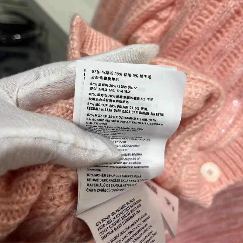 Miu Miu Miu Miu Pink Mohair Long Sleeve Cardigan 0089 Size XS / US 0-2 / IT 36-38 - 4 Thumbnail