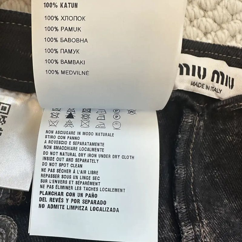 Miu Miu Miu Miu Gray Cotton A-Line Mini Skirt 0089 Size 23" - 9 Thumbnail