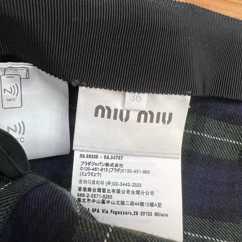 Miu Miu Miu Miu Blue Cotton Women's Skirt 0089 Size 26" / US 2 / IT 38 - 6 Thumbnail