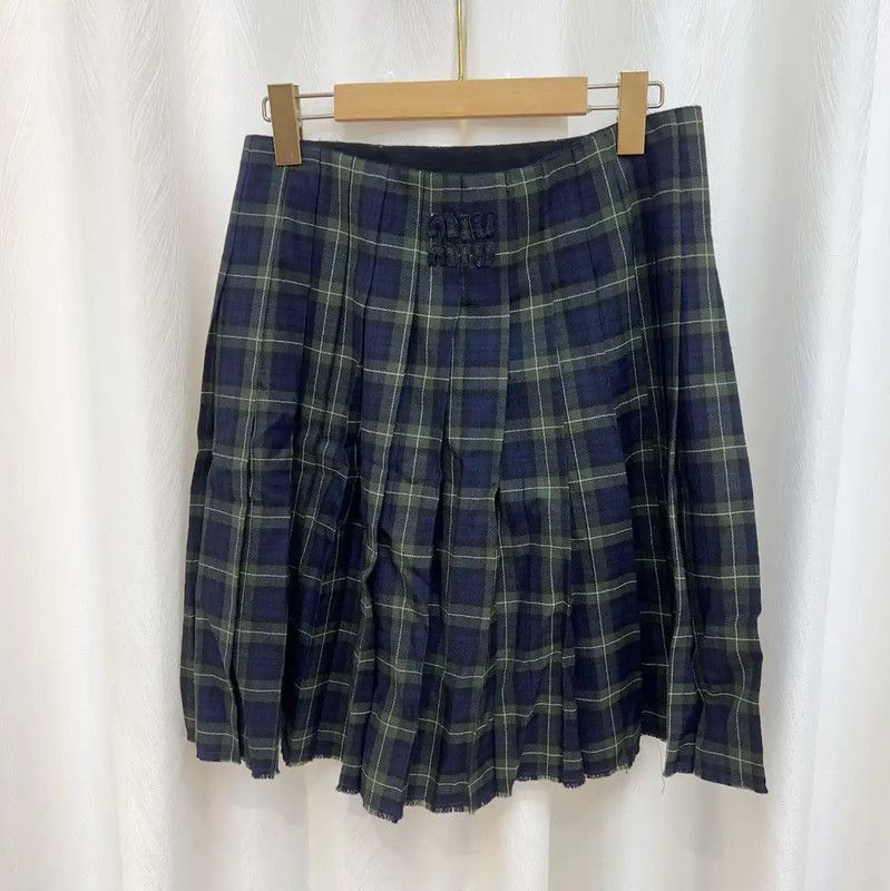 Miu Miu Miu Miu Blue Cotton Women's Skirt 0089 Size 26" / US 2 / IT 38 - 4 Thumbnail