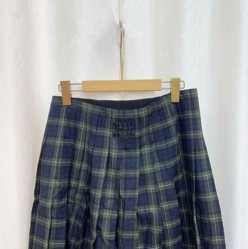 Miu Miu Miu Miu Blue Cotton Women's Skirt 0089 Size 26" / US 2 / IT 38 - 5 Thumbnail