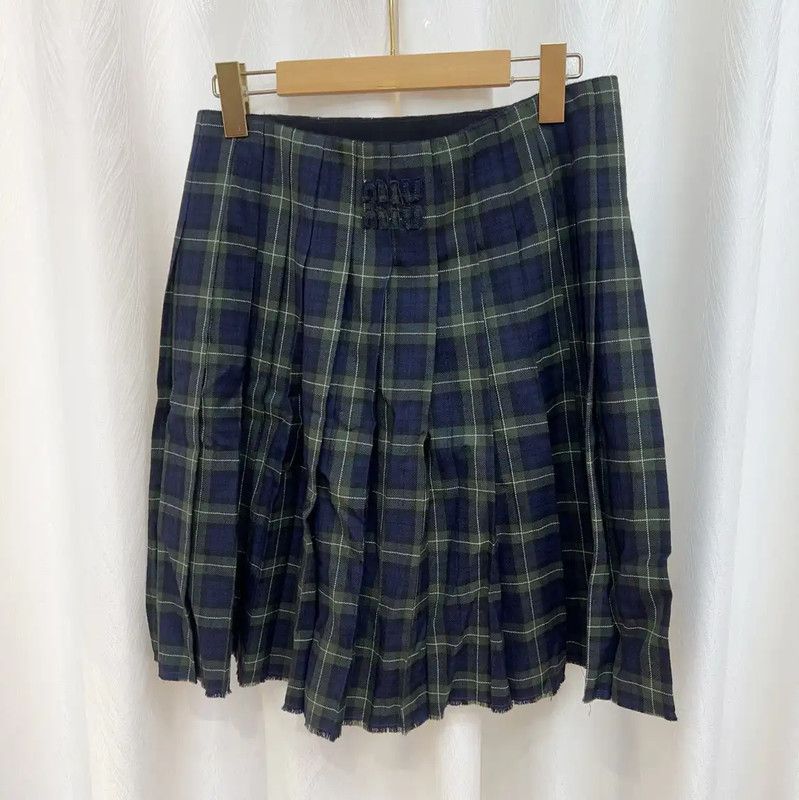 Miu Miu Miu Miu Blue Cotton Women's Skirt 0089 Size 26" / US 2 / IT 38 - 3 Thumbnail