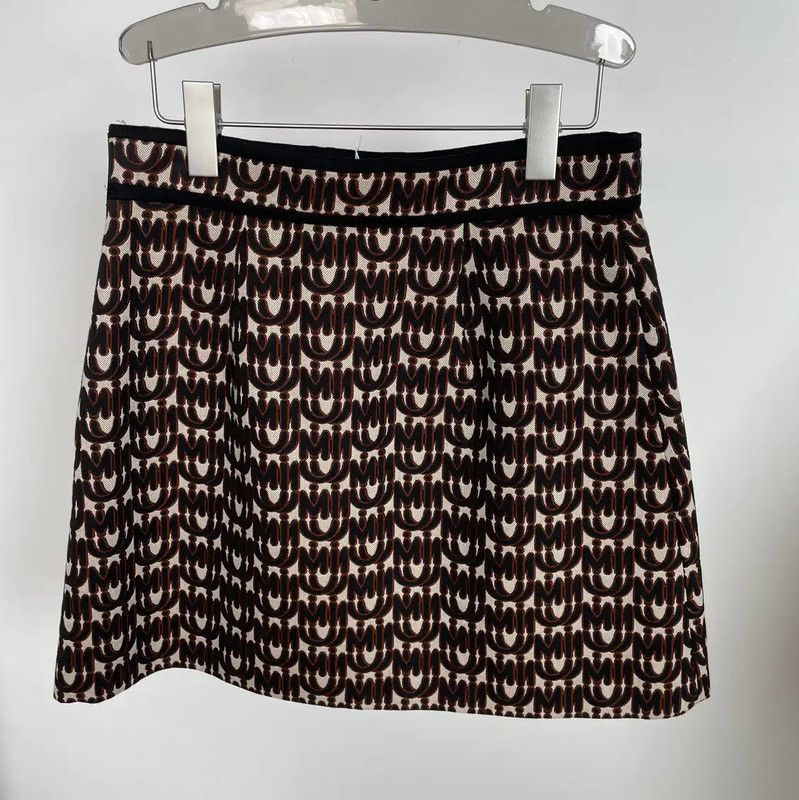 Miu Miu Miu Miu Red Logo Printed Cotton Shorts 0089 Size 25" / US 0 / IT 36 - 2 Thumbnail