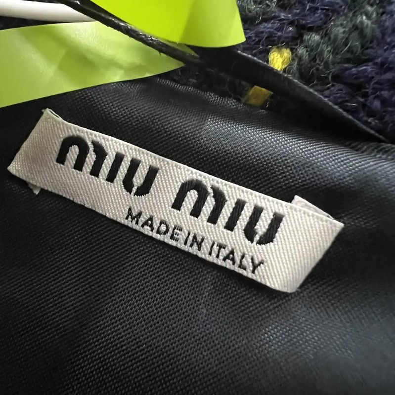 Miu Miu Miu Miu Multi-Color Women's Cotton Jacket 0089 Size ONE SIZE - 3 Thumbnail