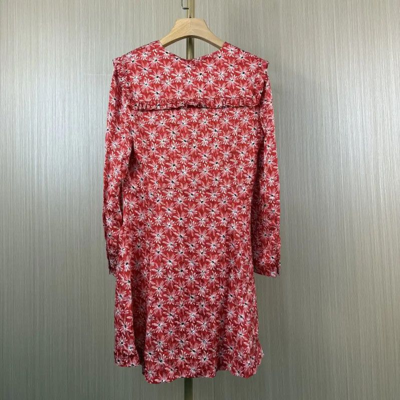Miu Miu Miu Miu Summer Red Silk Dress 0089 Size L / US 10 / IT 46 - 2 Thumbnail