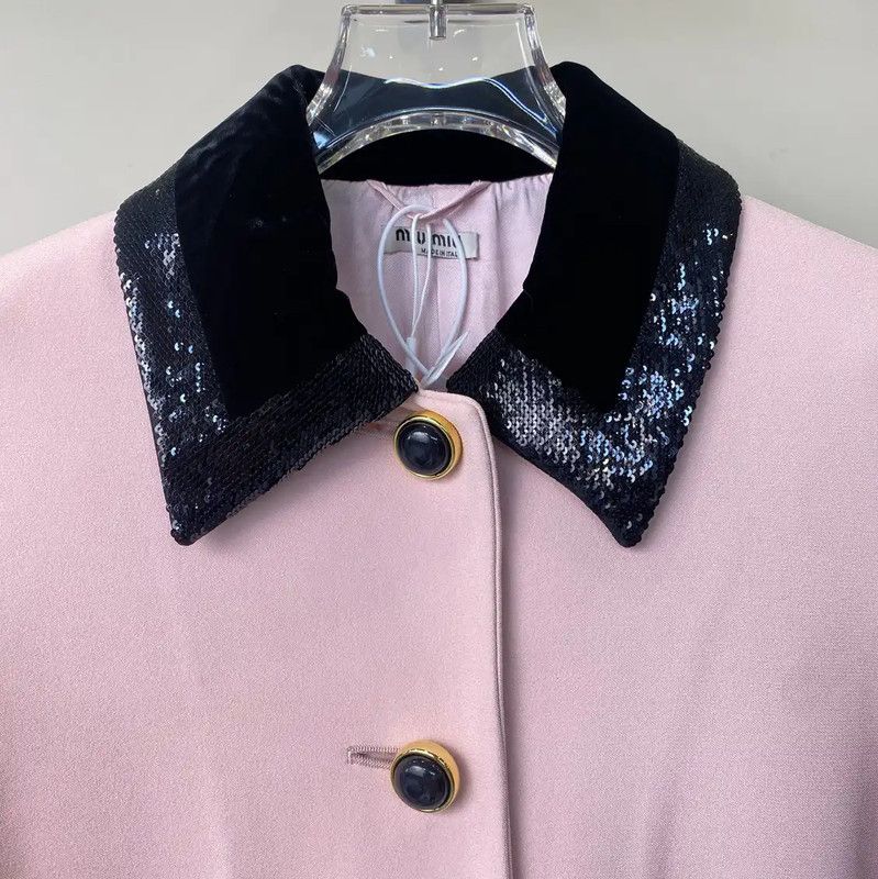 Miu Miu Miu Miu Pink Cotton Women's Jacket 0089 Size S / US 4 / IT 40 - 3 Thumbnail