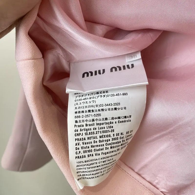 Miu Miu Miu Miu Pink Cotton Women's Jacket 0089 Size S / US 4 / IT 40 - 6 Thumbnail