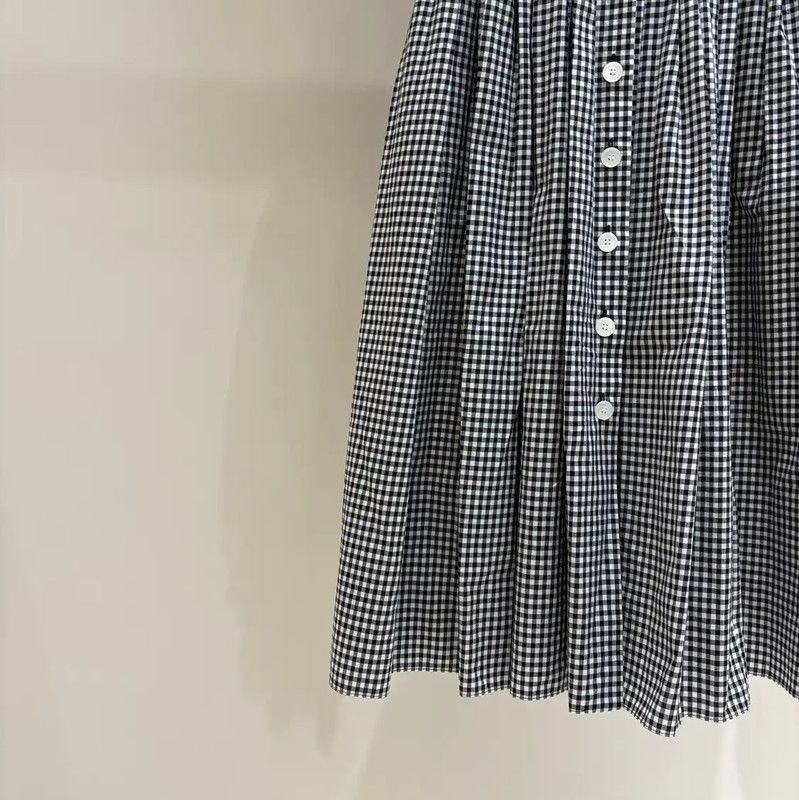 Miu Miu Miu Miu Black Cotton Checkered Dress 0089 Size S / US 4 / IT 40 - 10 Thumbnail