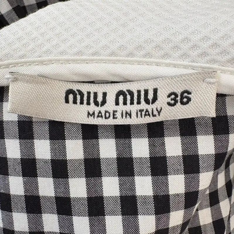 Miu Miu Miu Miu Black Cotton Checkered Dress 0089 Size S / US 4 / IT 40 - 5 Thumbnail