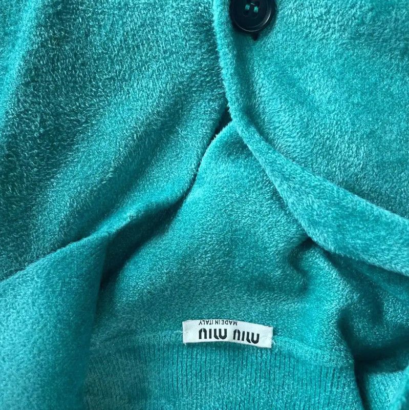 Miu Miu Miu Miu Teal Wool Women's Jacket 0089 Size M / US 6-8 / IT 42-44 - 3 Thumbnail