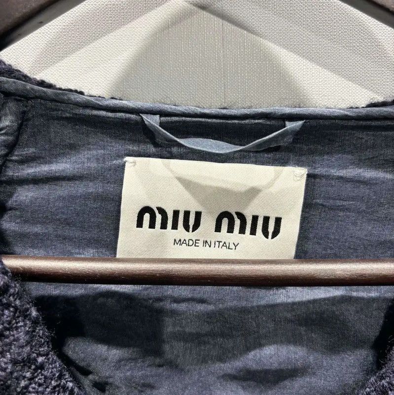 Miu Miu Miu Miu Black Cropped Women's Jacket 0089 Size L / US 10 / IT 46 - 3 Thumbnail