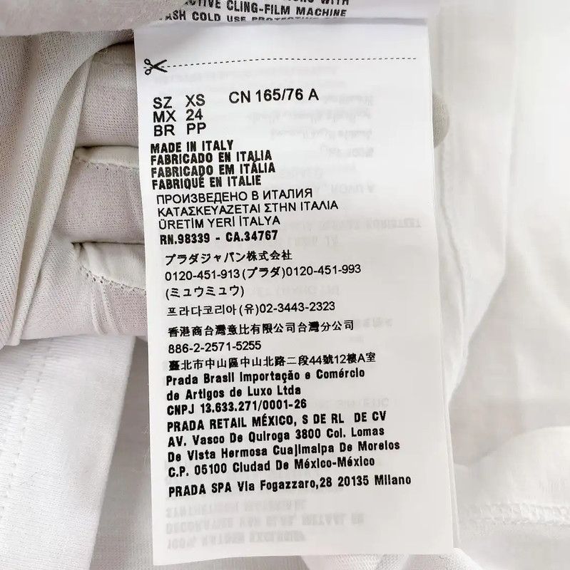Miu Miu Miu Miu White Summer Short Sleeve Crop T-Shirt 0089 Size XS / US 0-2 / IT 36-38 - 9 Thumbnail