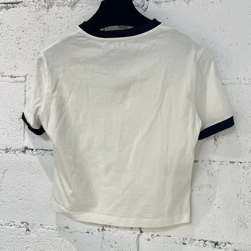 Miu Miu Miu Miu White Cotton T-Shirt for Women 0089 Size XS / US 0-2 / IT 36-38 - 2 Thumbnail
