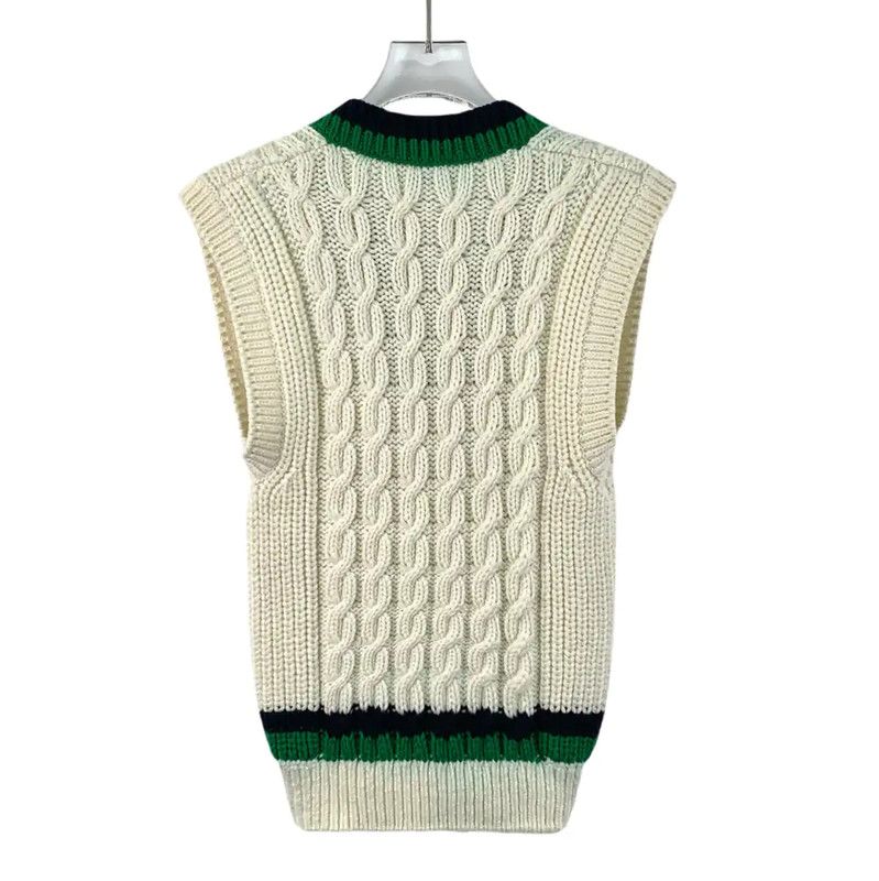 Miu Miu Miu Miu Cream Cable Knit Pullover Vest 0089 Size S / US 4 / IT 40 - 2 Thumbnail