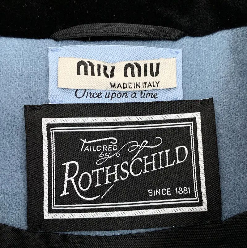 Miu Miu Miu Miu Blue Wool Women's Coat 0089 Size S / US 4 / IT 40 - 5 Thumbnail