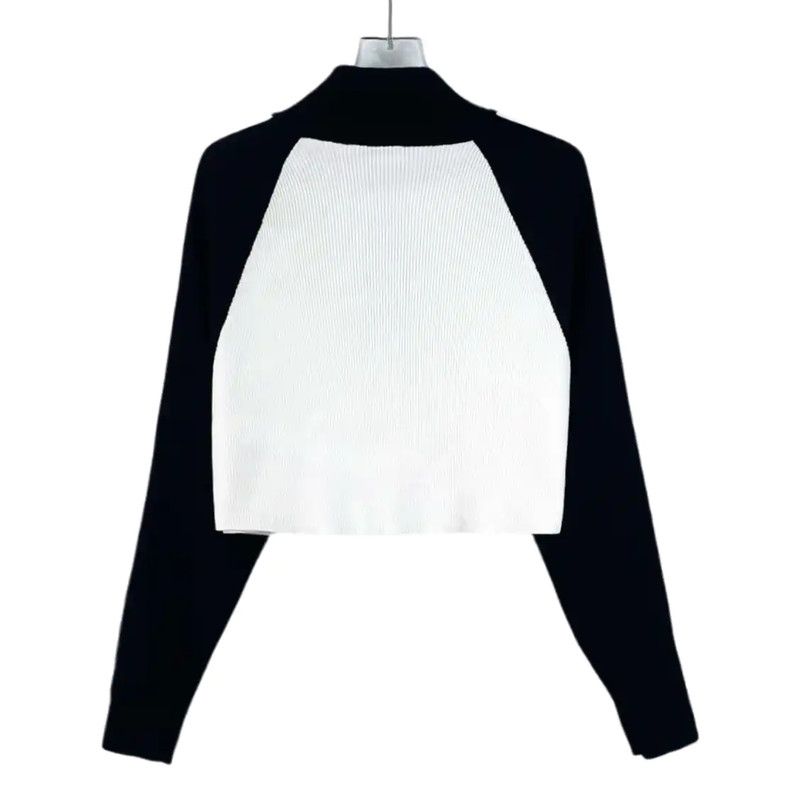 Miu Miu Miu Miu Color Block Cropped Sweater 0089 Size M / US 6-8 / IT 42-44 - 2 Thumbnail