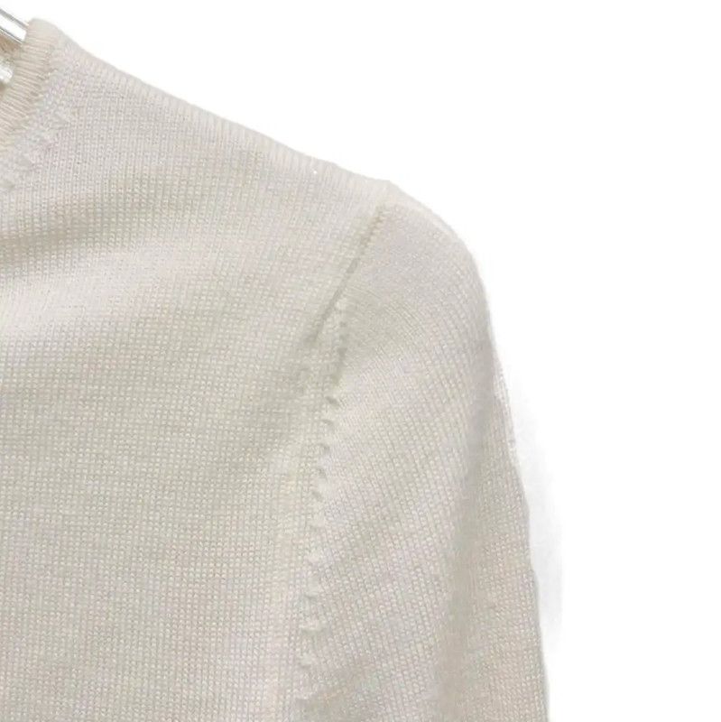 Miu Miu Miu Miu Cream Cotton Blend Women's Sweatshirt 0089 Size S / US 4 / IT 40 - 3 Thumbnail