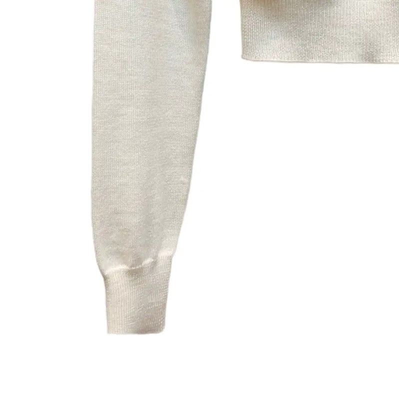 Miu Miu Miu Miu Cream Cotton Blend Women's Sweatshirt 0089 Size S / US 4 / IT 40 - 6 Thumbnail