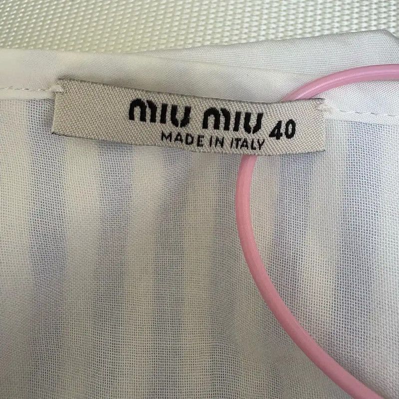 Miu Miu Miu Miu Summer Light Blue Mid-Length Dress 0089 Size M / US 6-8 / IT 42-44 - 4 Thumbnail