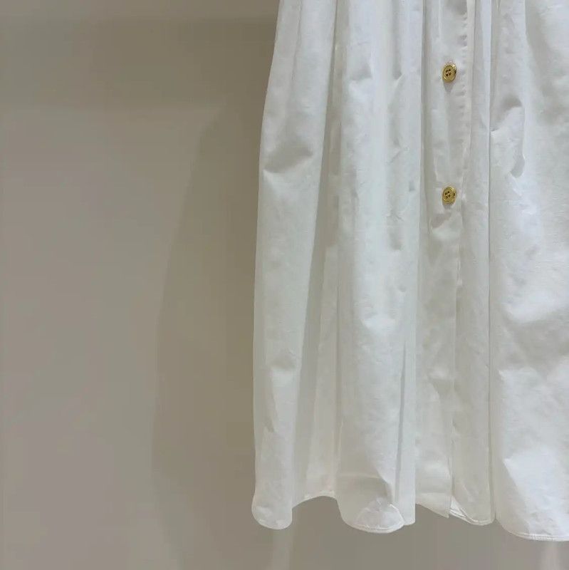 Miu Miu Miu Miu White Cotton Logo Short Sleeve Dress 0089 Size S / US 4 / IT 40 - 5 Thumbnail